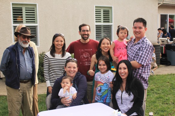 Back: My godfather Arturo, his wife Linda hiding behind him, my sister Allison, godbrother Gabriel, me, Kenny, Roxy, and (Front) Rachel, my godson Sebastian, godniece Isabella, and godsister Alexis