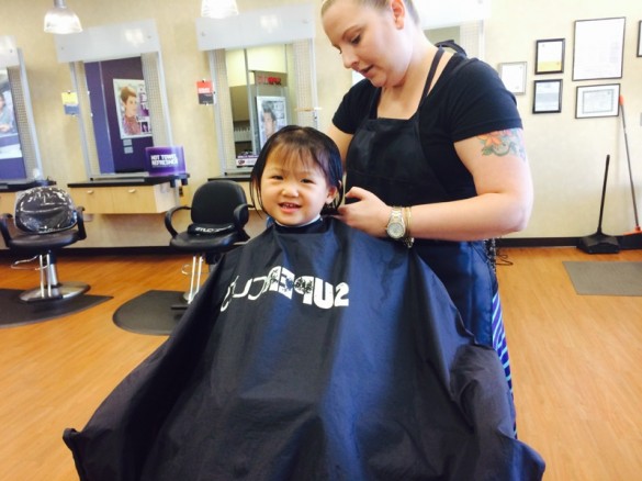 Roxy getting her 2nd haircut (in the States)