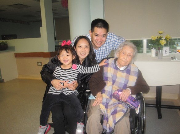 Roxy meeting her Great-grandmother