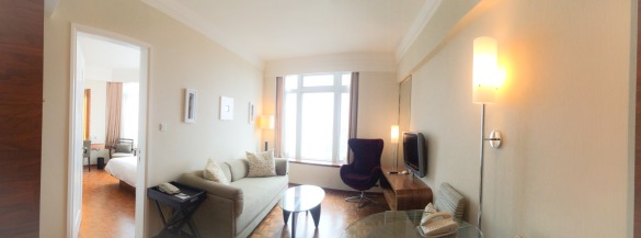 The living room of our hotel suite