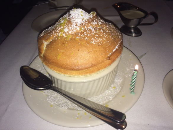 Lemon souffle from Morton's