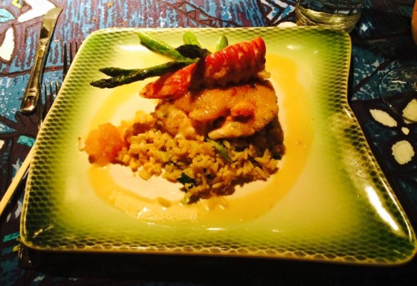 Macadamia nut crusted mahi mahi from Mama's Fish House