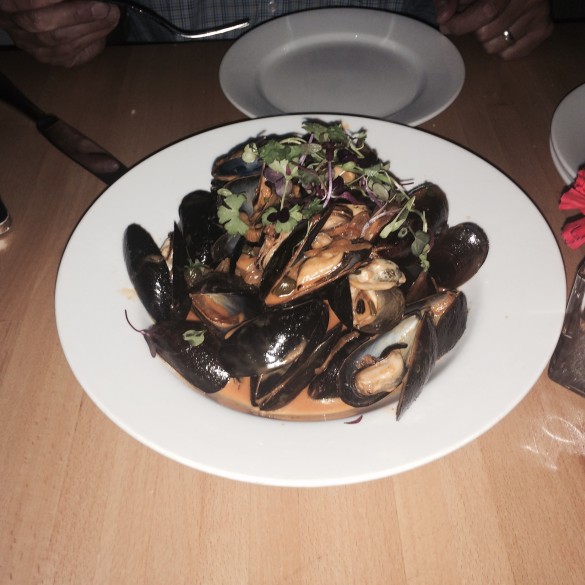 Smoked Paprika Mussels with garlic, smoked paprika, capers, cream, sherry