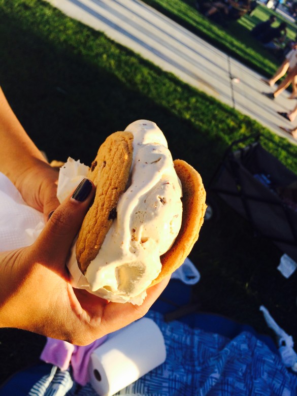 Butter Pecan Ice Cream Chocolate Chip Cookie Sandwich from The Sweet Spot