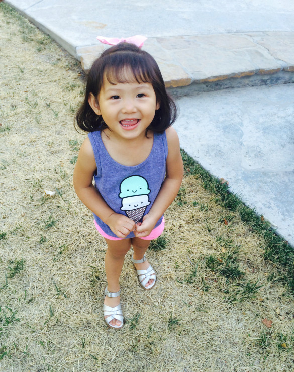 Roxy in the Whistle & Flute ice cream tank