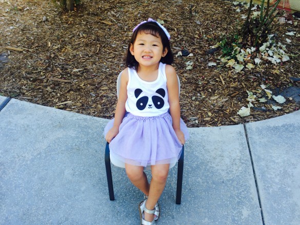Roxy in the Whistle & Flute panda tank