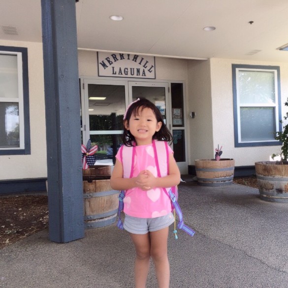 Roxy on her 1st day of Pre-K