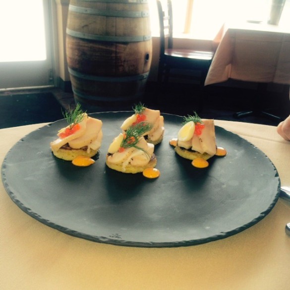 Potato Pancakes & Smoked Sturgeon