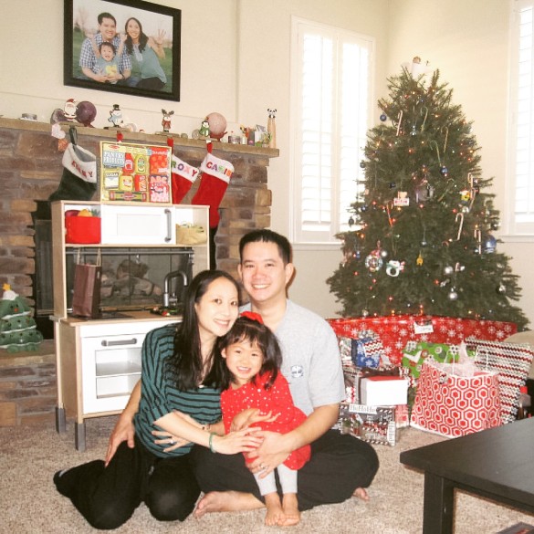 Christmas 2015 in front of our tree