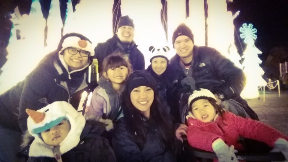 Us with good friends at Global Winter Wonderland