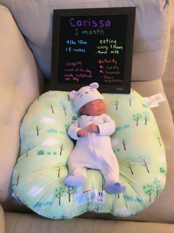 Carissa at one month